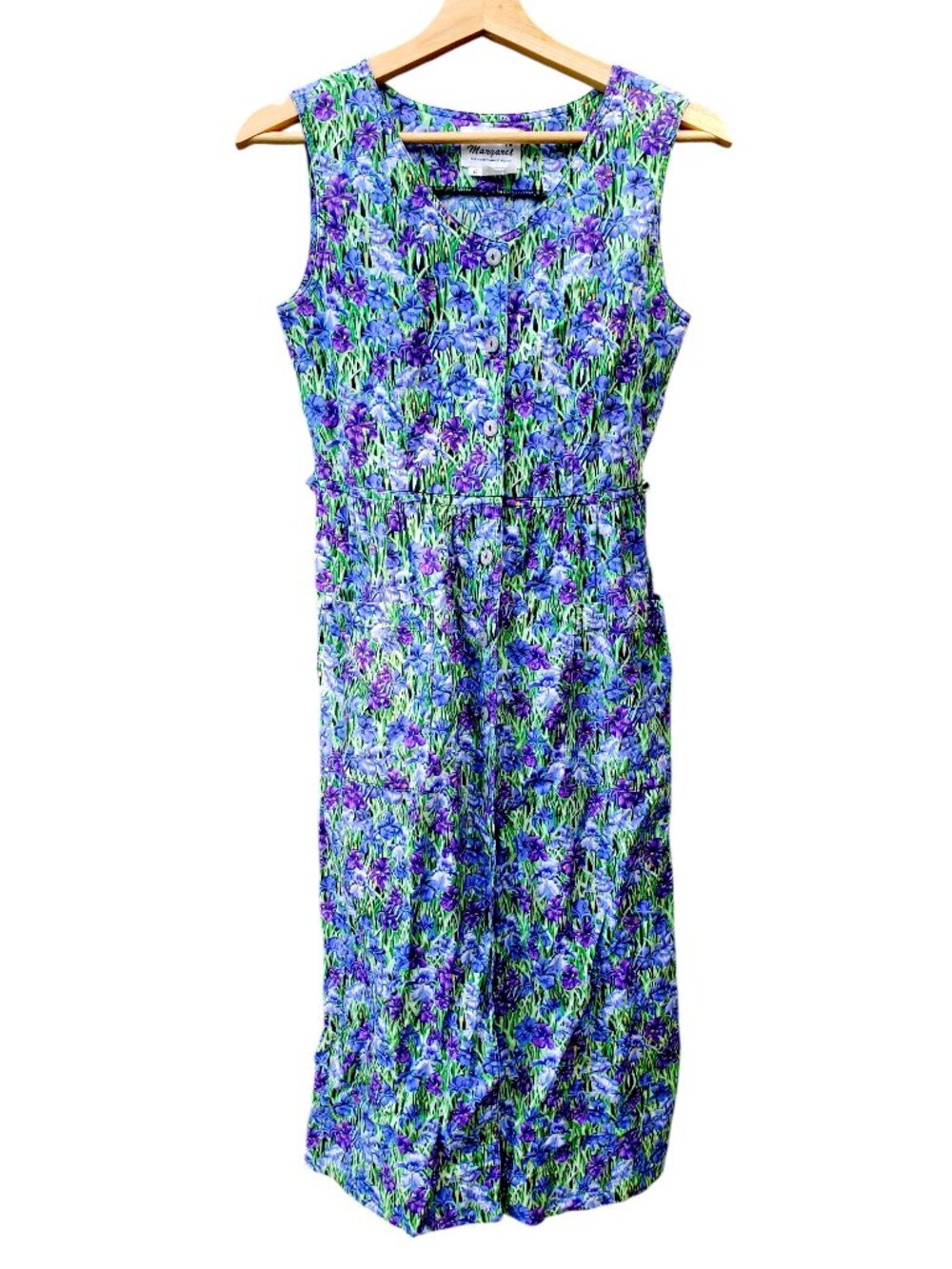 Vintage Margaret for O'Shea's Market Ireland purple cotton dress - size 2